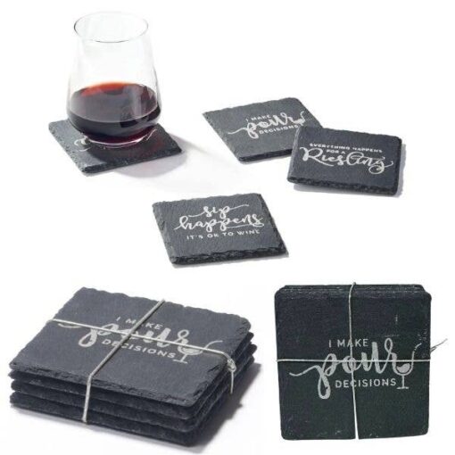 Pour Decisions Slate Coasters (4 Pack)