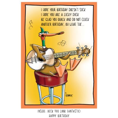 Singing Duck Birthday Card