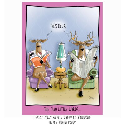 Yes Deer Anniversary Card