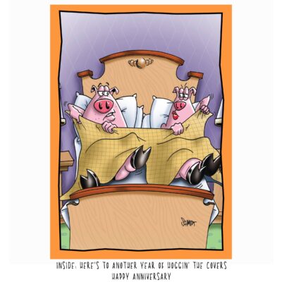 Hoggin' the Covers Anniversary Card