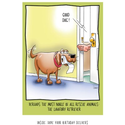 Lavatory Retriever Birthday Card