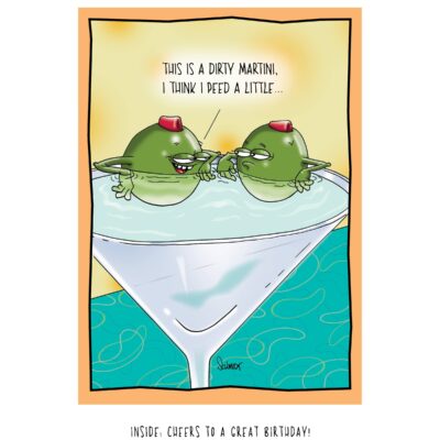 Dirty Martini Hilarious Birthday Card