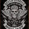 Speed Junkies Moto Club 12x16 Metal Sign Decor